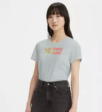 LS LEVIS LOGO GRAPHIC PERFECT T-SHIRT Misty Blue