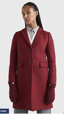 TH CLASSIC WOOL COAT Rouge
