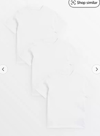 Tuclothing White Unisex Crew Neck T-Shirt 3 Pack