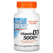 Doctors Best, ������� D3, 125 ��� (5000 ��), 360 ������ ��������