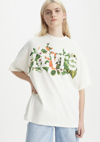 LS  GRAPHIC SHORT STACK T-SHIRT Tofu - White
