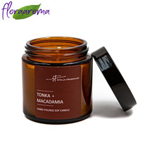 Hand poured soy candle TONKA+MACADAMIA, 90 