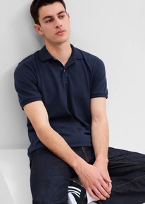 gapfactory Stretch Pique Polo Shirt Tapestry navy
