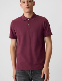 gapfactory Stretch Pique Polo Shirt Grape purple