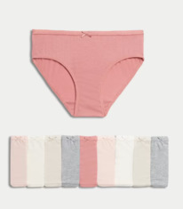 marksandspencer 10pk Cotton with Stretch Knickers (2-14 Yrs)