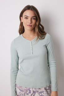 Womensecret �������� Camiseta manga larga canal verde