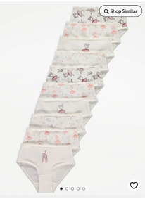 ASDA Cream Ballerina Briefs 10 Pack