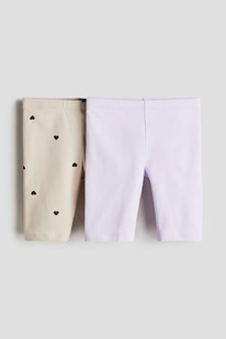  2-pack cycling shorts Light purple/Hearts