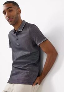 Tuclothing Black Two Tone Polo Shirt