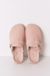 womensecret Womensecret Rosa Clogs aus Fell