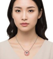 outlet46 Urbane Calvin Klein Spin Damen Halskette mit Rad-Anh&auml;nger Mode-Sch