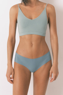 womensecret Klassisch gr&uuml;ner Mikrofaser- Hipster mit Spitze