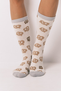 womensecret Lange Socken mit Brezel-Print