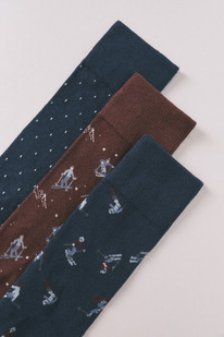 womensecret 3er-Pack lange Socken aus Baumwolle