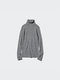 uniqlo 100 % Merinowolle Rollkragenpullover (gerippt)