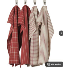 ikea RINNIG Geschirrtuch, rot/beige gestreift, 45x60 cm
