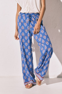 womensecret Blauer bedruckter Hose mit Siegel