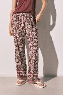 womensecret Lange Hose mit Boho-Print