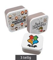 outlet46 3-teiliges Harry Potter Brotdosen Set in den Gr&ouml;&szlig;en S 300 ml,