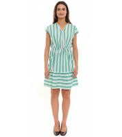 outlet46 AJC Damen gestreiftes Mini-Kleid leichtes Baumwoll-Kleid Sommer-Kleid 6
