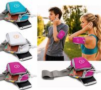 outlet46 Echelon Lime Sportarmband-Tasche f&uuml;rs Handy mit Kopfh&ouml;rer