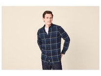 lidl Herren Flanell-Freizeithemd Karo/navy/blau/wei