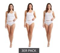 outlet46 3er Pack Damen Slips mit Spitze & ohne Spitze &ndash; Bequeme Baumwoll Damen 