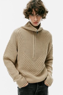 zara STRUKTURIERTER STRICKPULLOVER