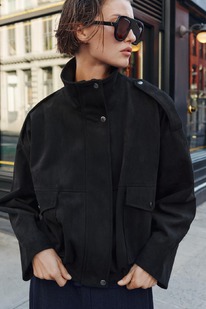 zara SUEDEEFFEKT BOMBERJACKE