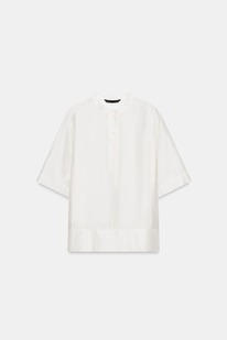 zara FLIESSENDE BLUSE MIT KURZEN RMELN ZW COLLECTION