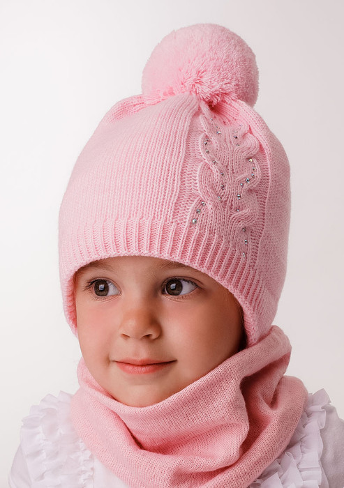 Зимняя шапка для девочки до года